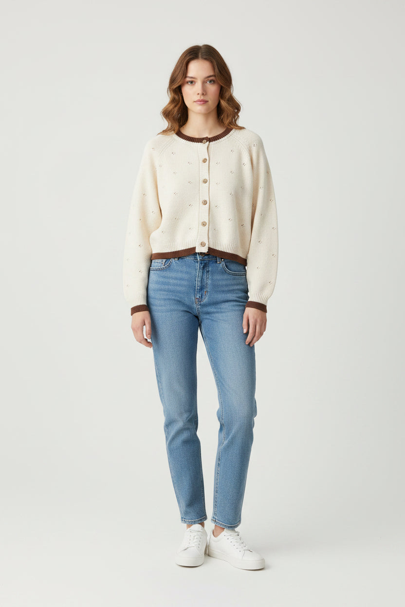 Miou Muse Pointelle Cardigan