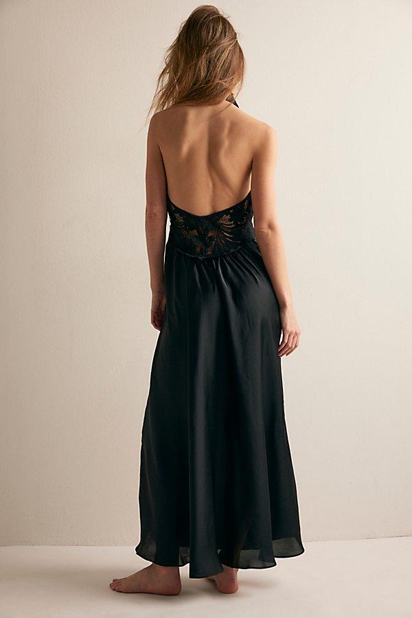 Free People Petal Party Midi Slip - Black - gilt+gossamer