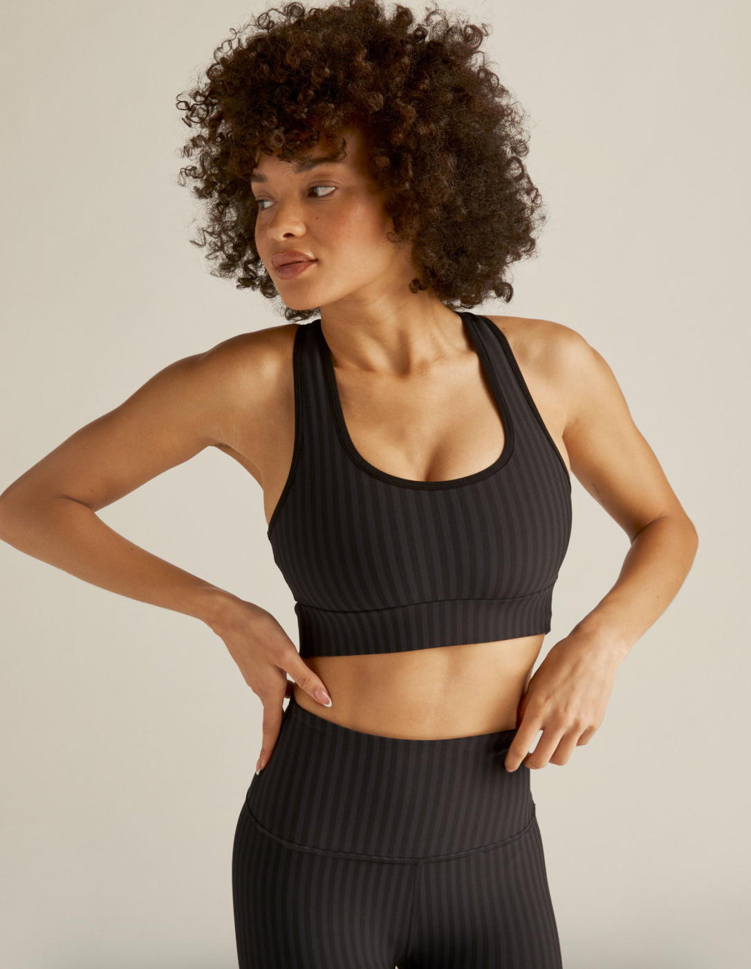 Beyond Yoga Jacquard Work It Over Long Line Bra - gilt+gossamer