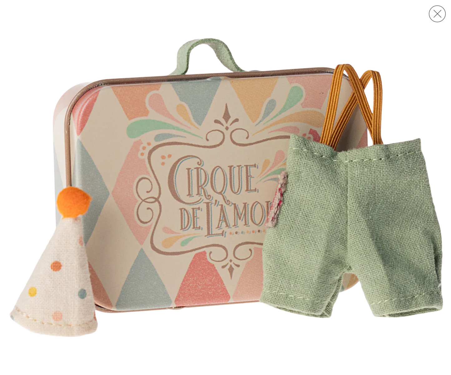 Maileg Clown Clothes in Suitcase, Little Brother Mouse - gilt+gossamer