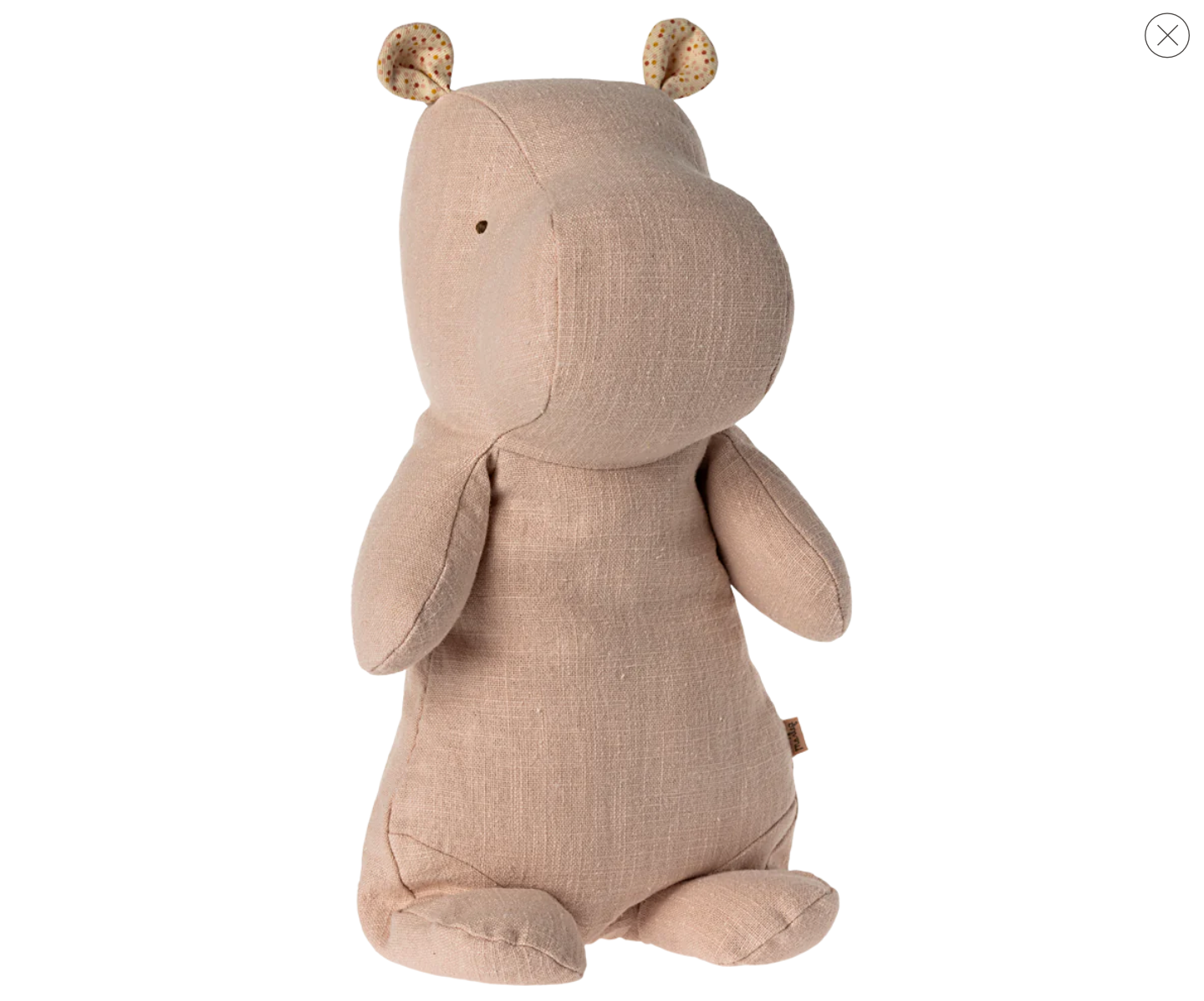 Maileg Hippo, Medium - Light Rose - gilt+gossamer