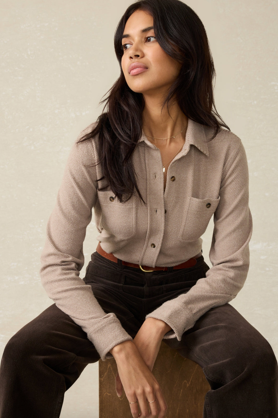 Faherty Legend Sweater Shirt - Timber Twill - gilt+gossamer