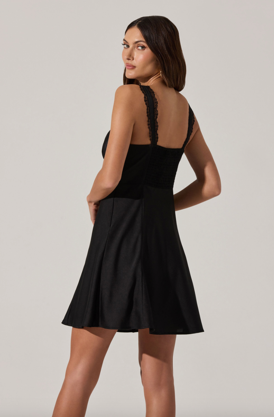 Alva Lace Trim Mini Dress - gilt+gossamer
