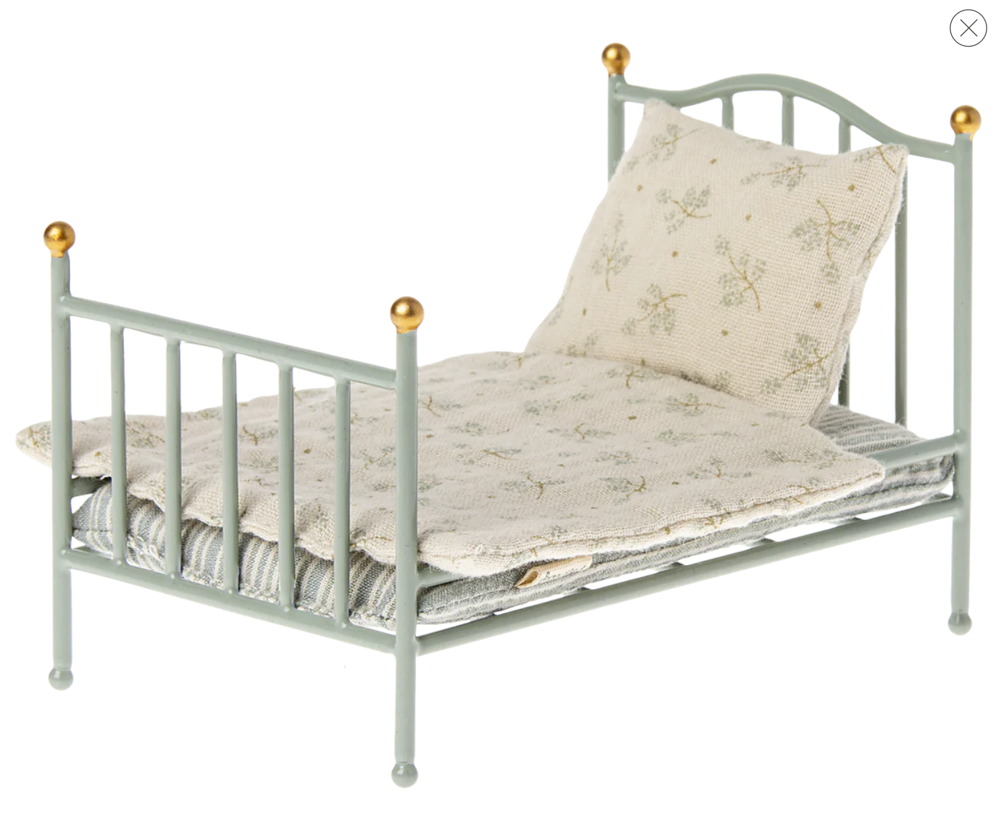 Maileg Vintage Bed, Mouse - Mint