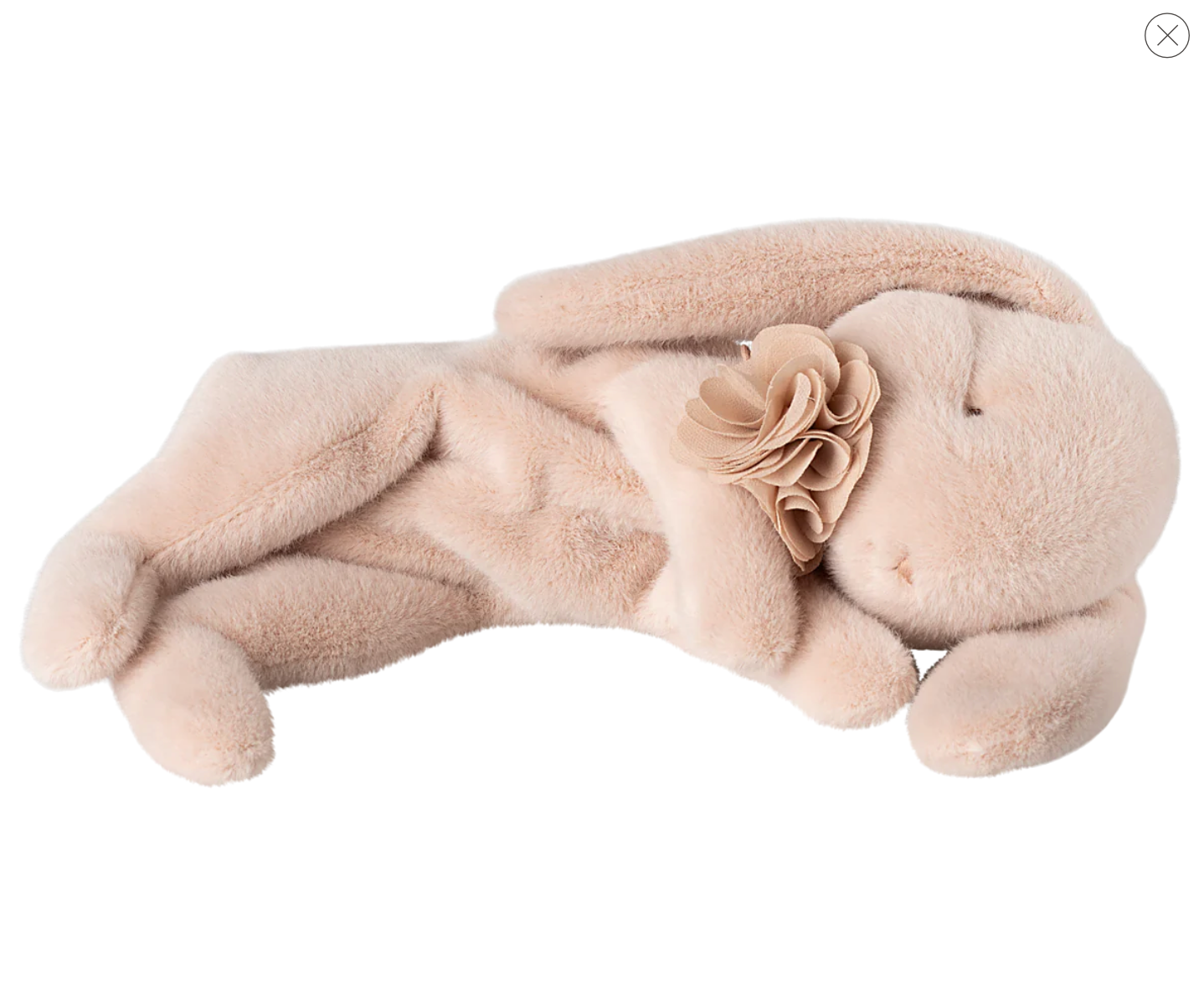 Maileg Sleeping bunny plush, Small - Powder