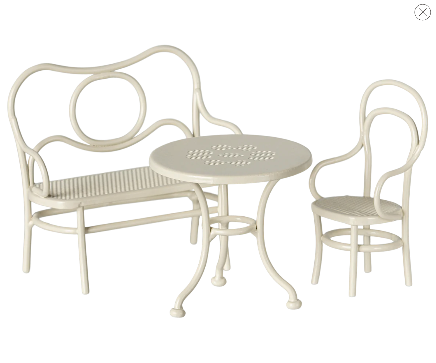Maileg Café set, Mouse, Small - Off white