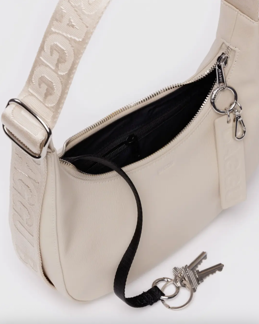 Baggu Small Recycled Leather Crescent Bag - gilt+gossamer