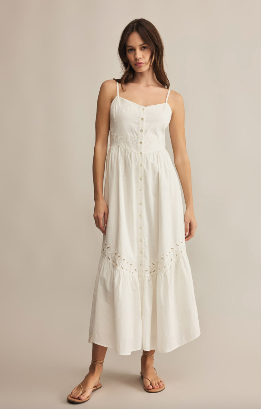 Citadelle Embroidered Linen Maxi Dress