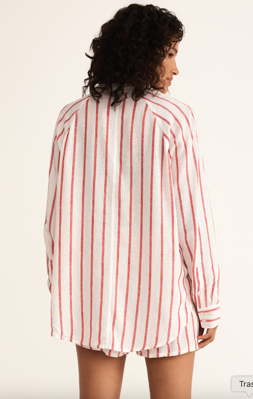 Perfect Linen Striped Top