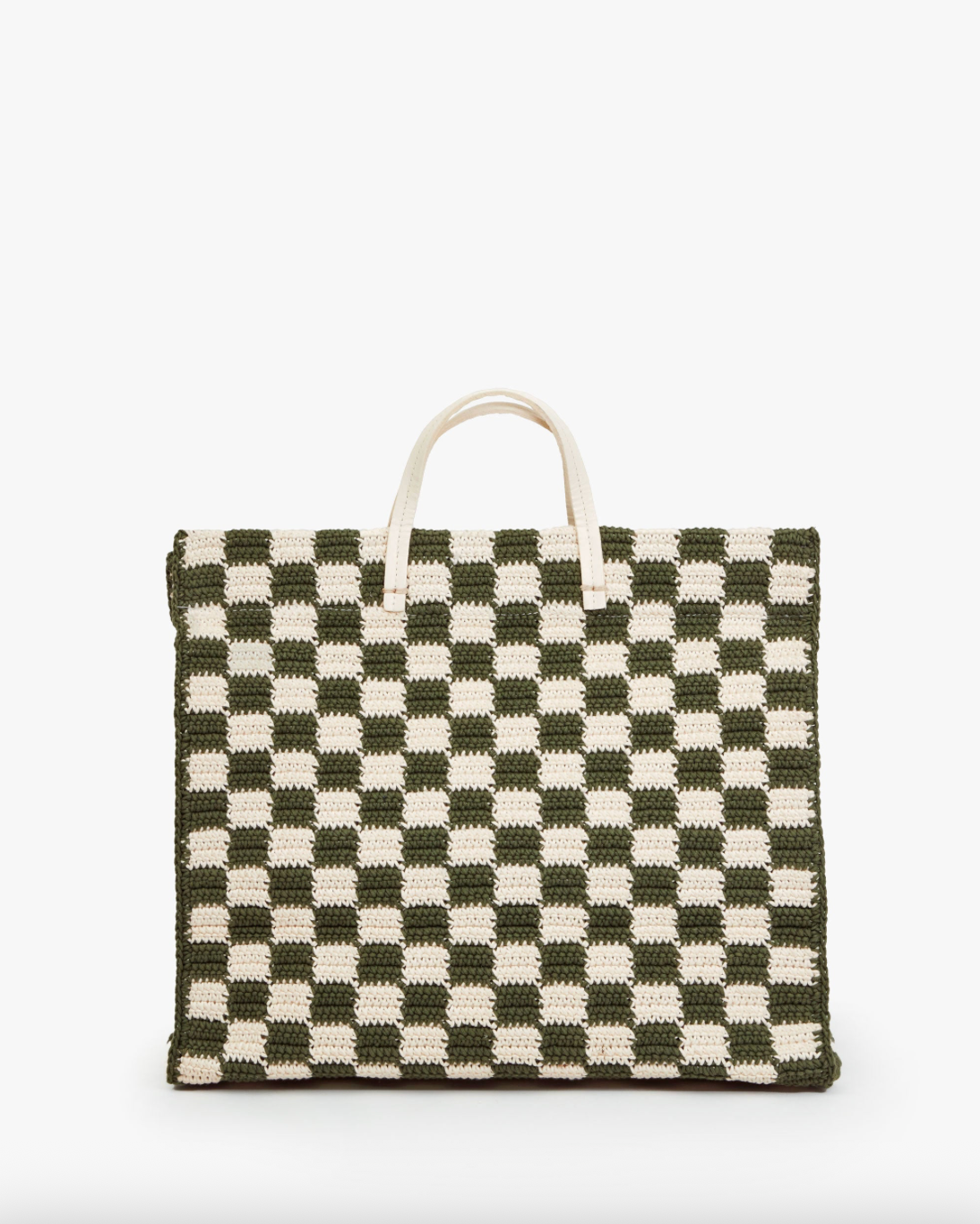 Clare V. Summer Simple Tote - Olive/Cream