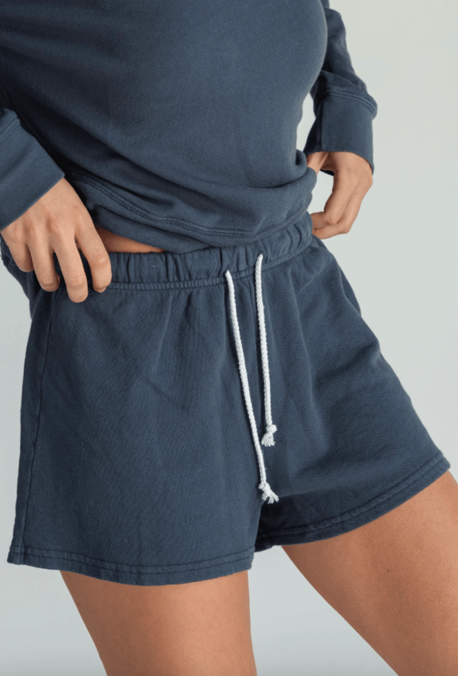 Perfect White Tee Layla French Terry Sweat Shorts - Night