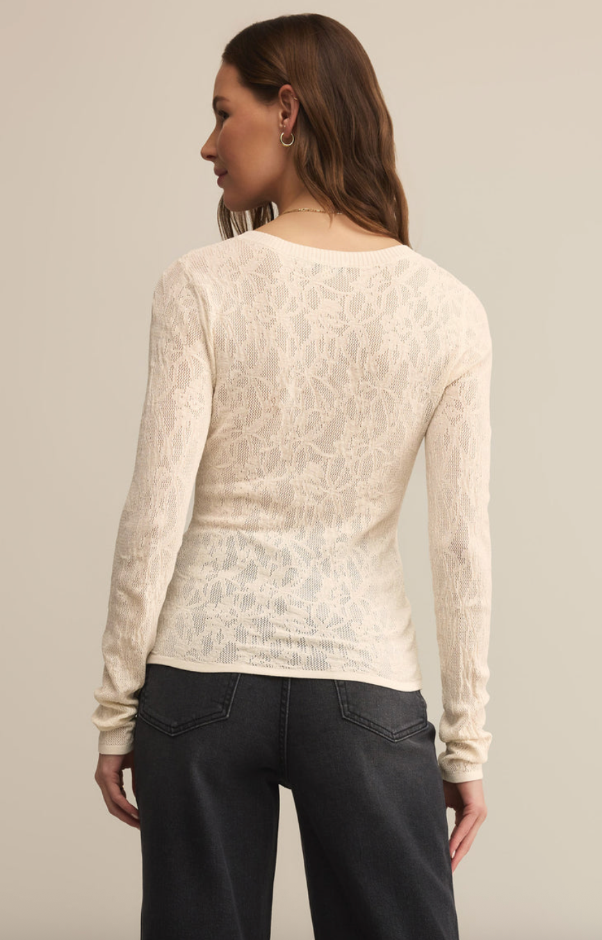 Tibi Scoop Mesh Top