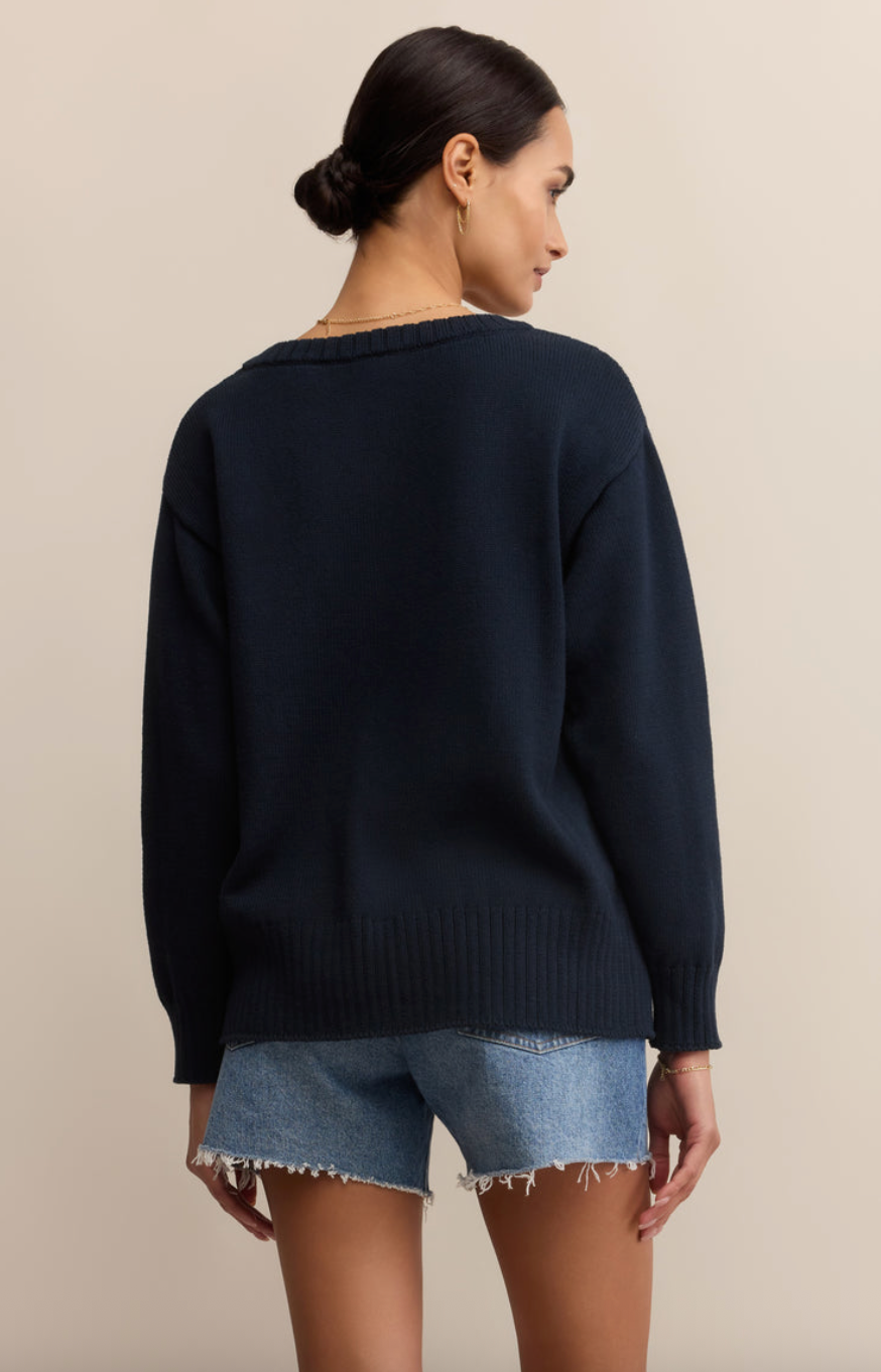 All Around Cotton V-Neck Sweater