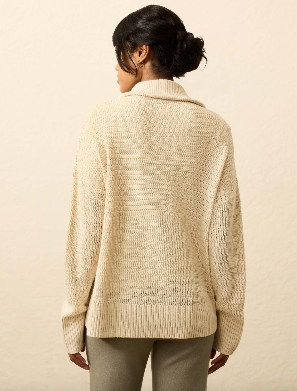 Faherty Miramar Linen Quarter Zip - Summer Sand