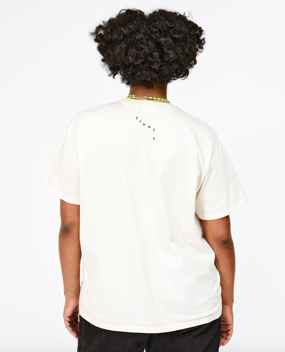 Clare V. Original Tee - Cream Thierry Palm Hollywood
