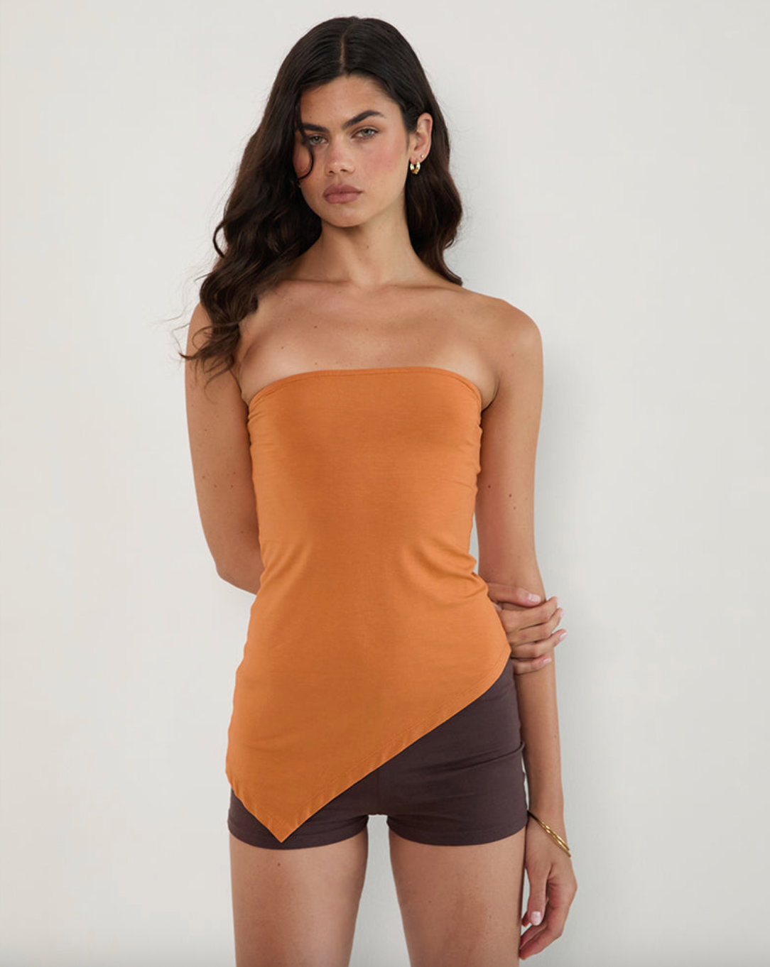 Motel Rocks Arimbi Bandeau Top - Sunset Orange