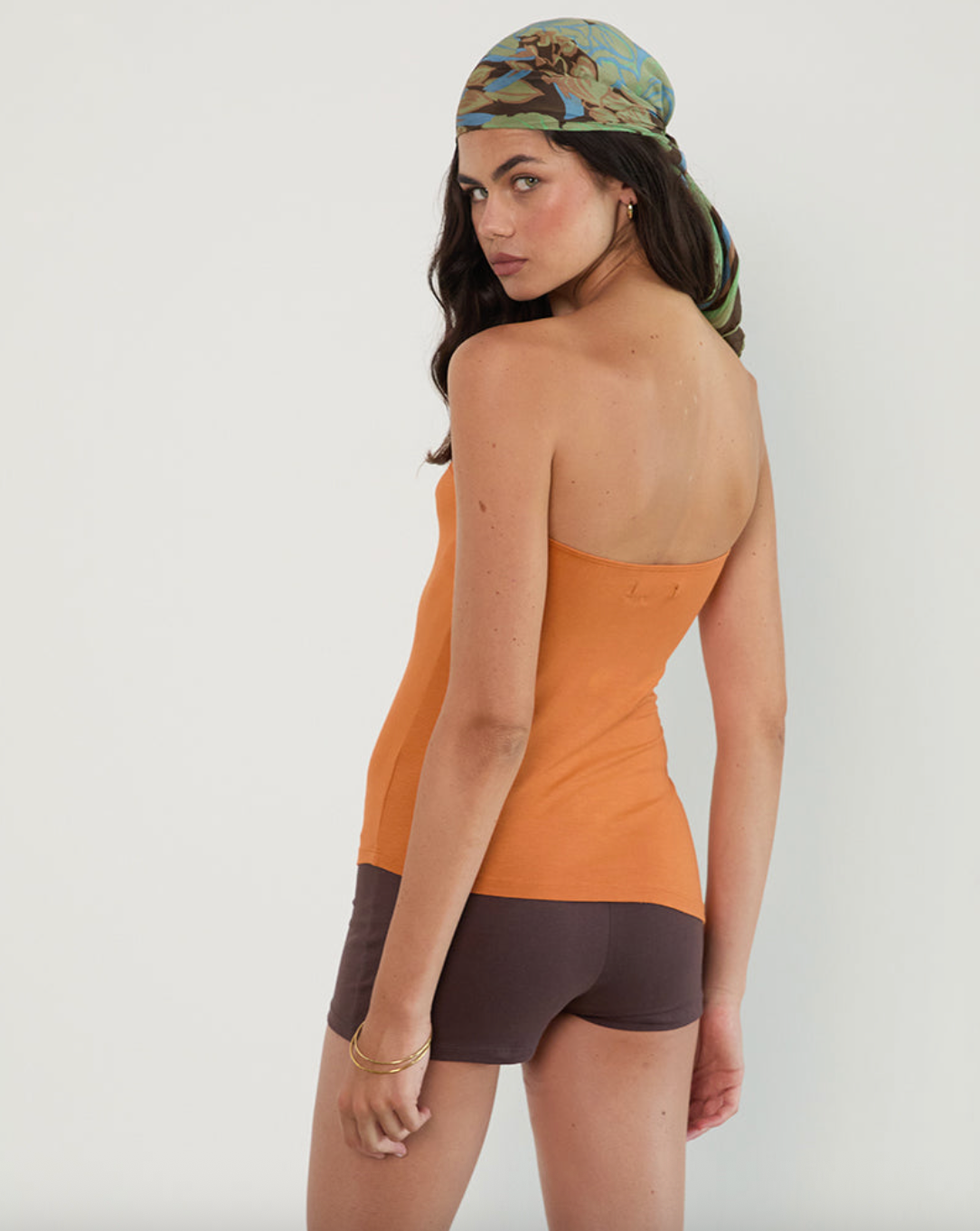 Motel Rocks Arimbi Bandeau Top - Sunset Orange
