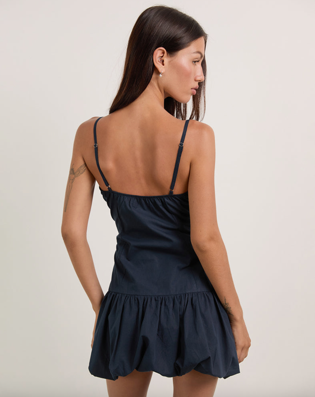 Motel Rocks Juun Puffball Mini Dress - Dark Navy