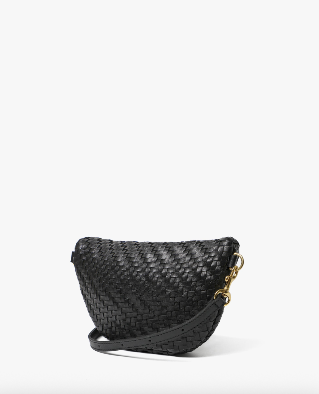 Clare V. Petite Fanny - Black Woven Zig-Zag
