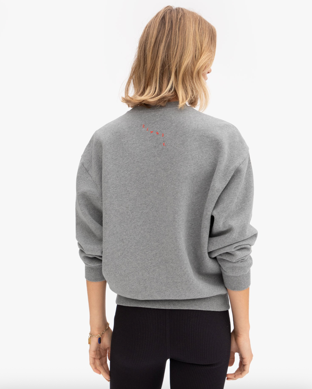 Clare V. Oversized Sweatshirt - Grey Melange Triple Oui
