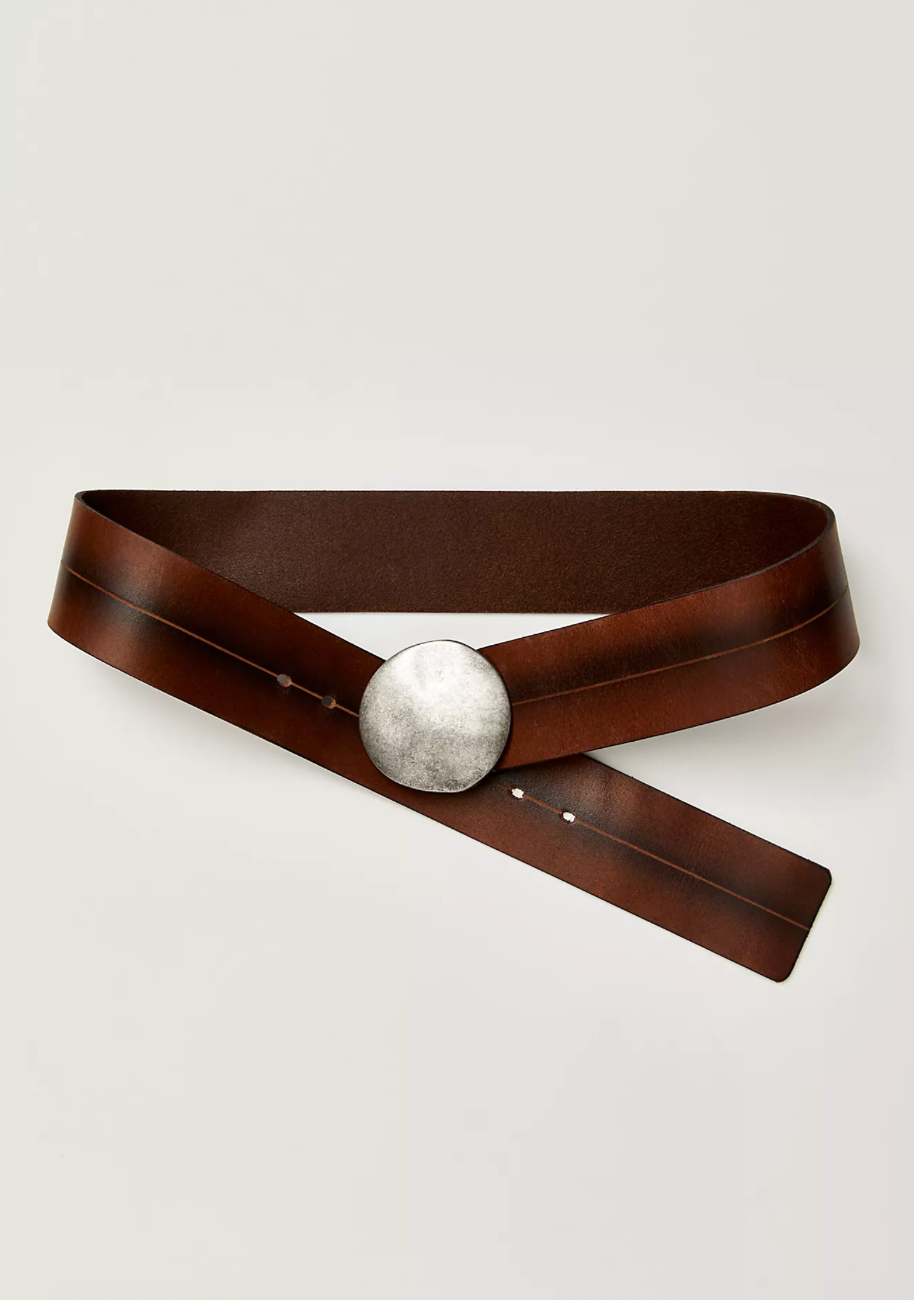 Free People We The Free Norfolk Mineral Leather Silver Buckle Hip Belt Size S/M We The Free Norfolk Hip Belt | Free People main image 4