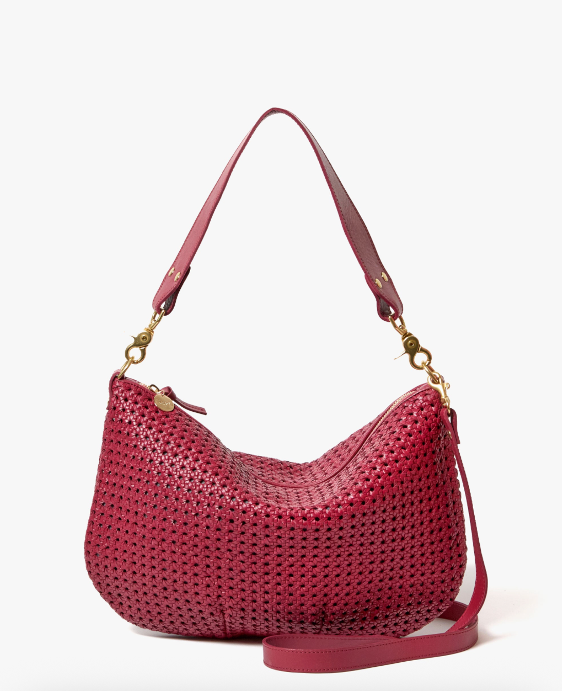Clare V. Moyen Messenger - Plummy Rattan - gilt+gossamer