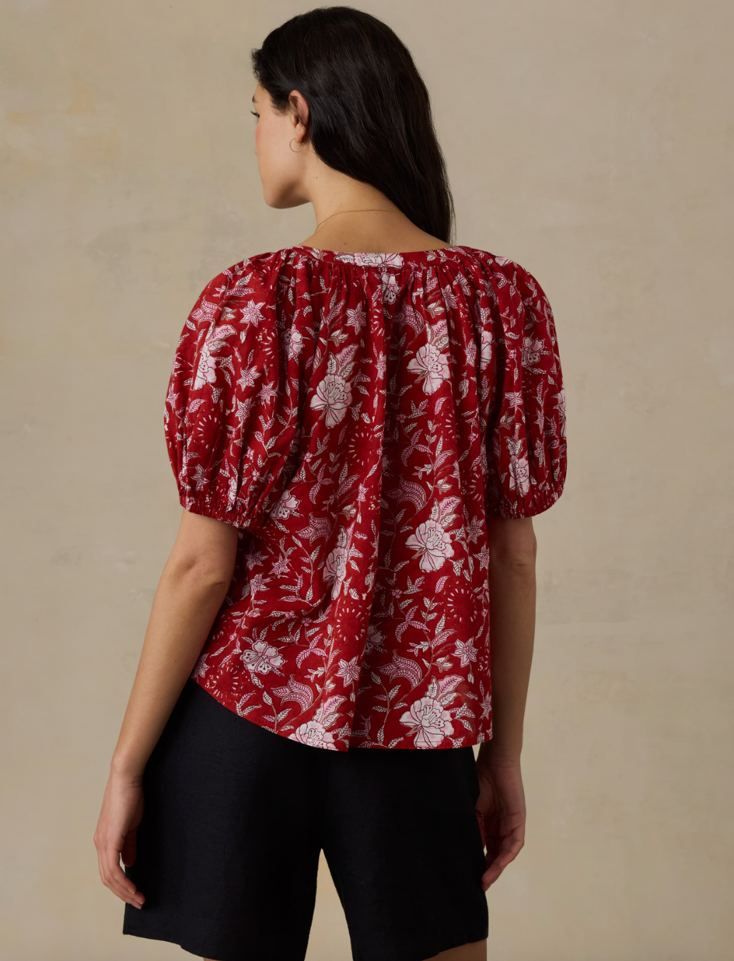 Faherty Voile Lettie Top - Garden Whispers