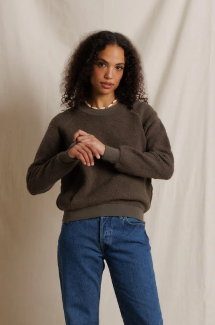 Perfect White Tee Ziggy Crew-Neck Sweatshirt - Dark Olive