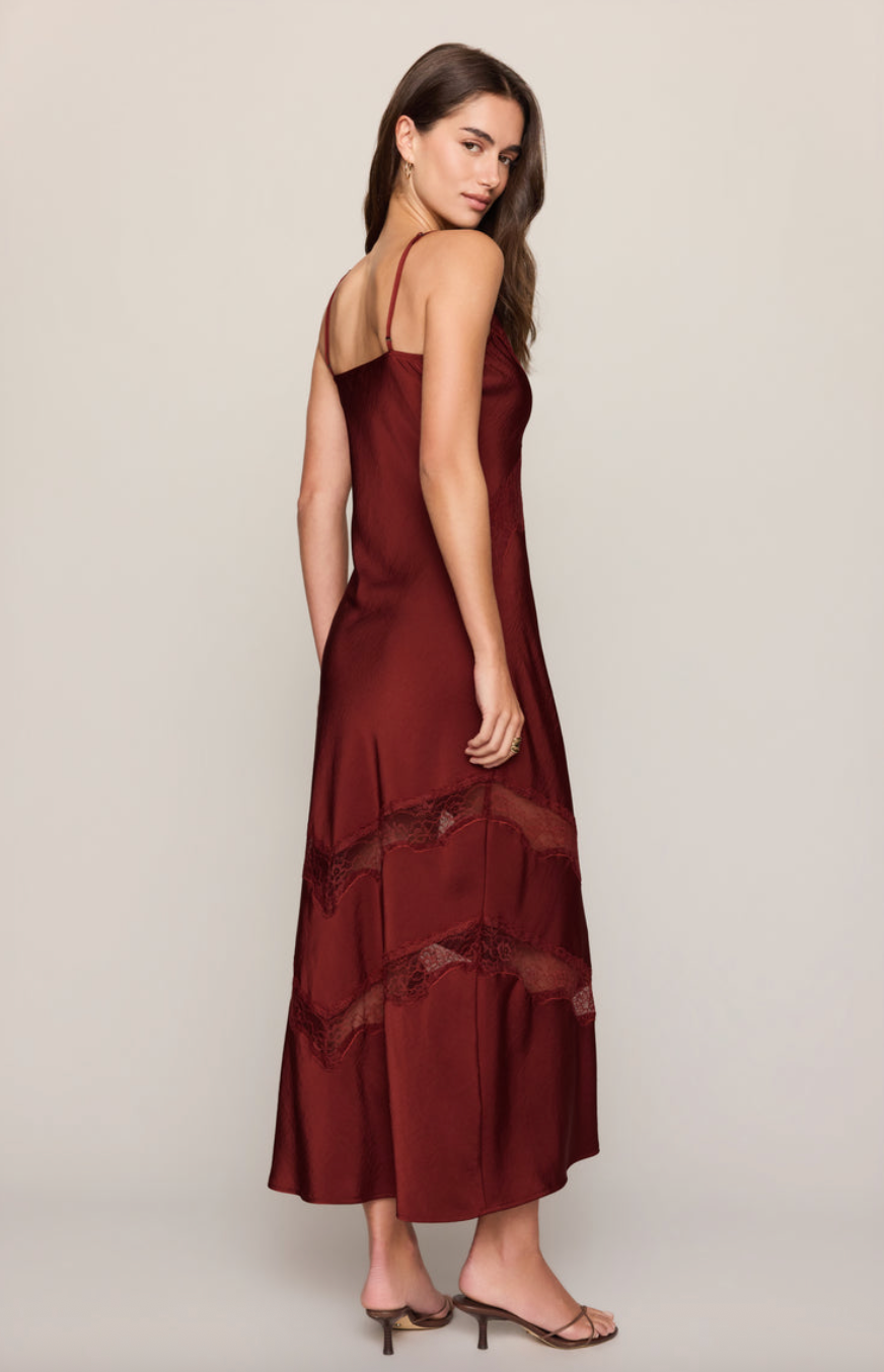Bruna Lace Inset Midi Dress