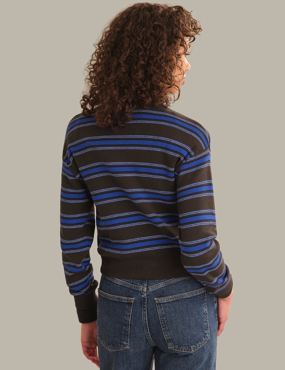 525 America Tove Crew-neck Stripe Cardigan