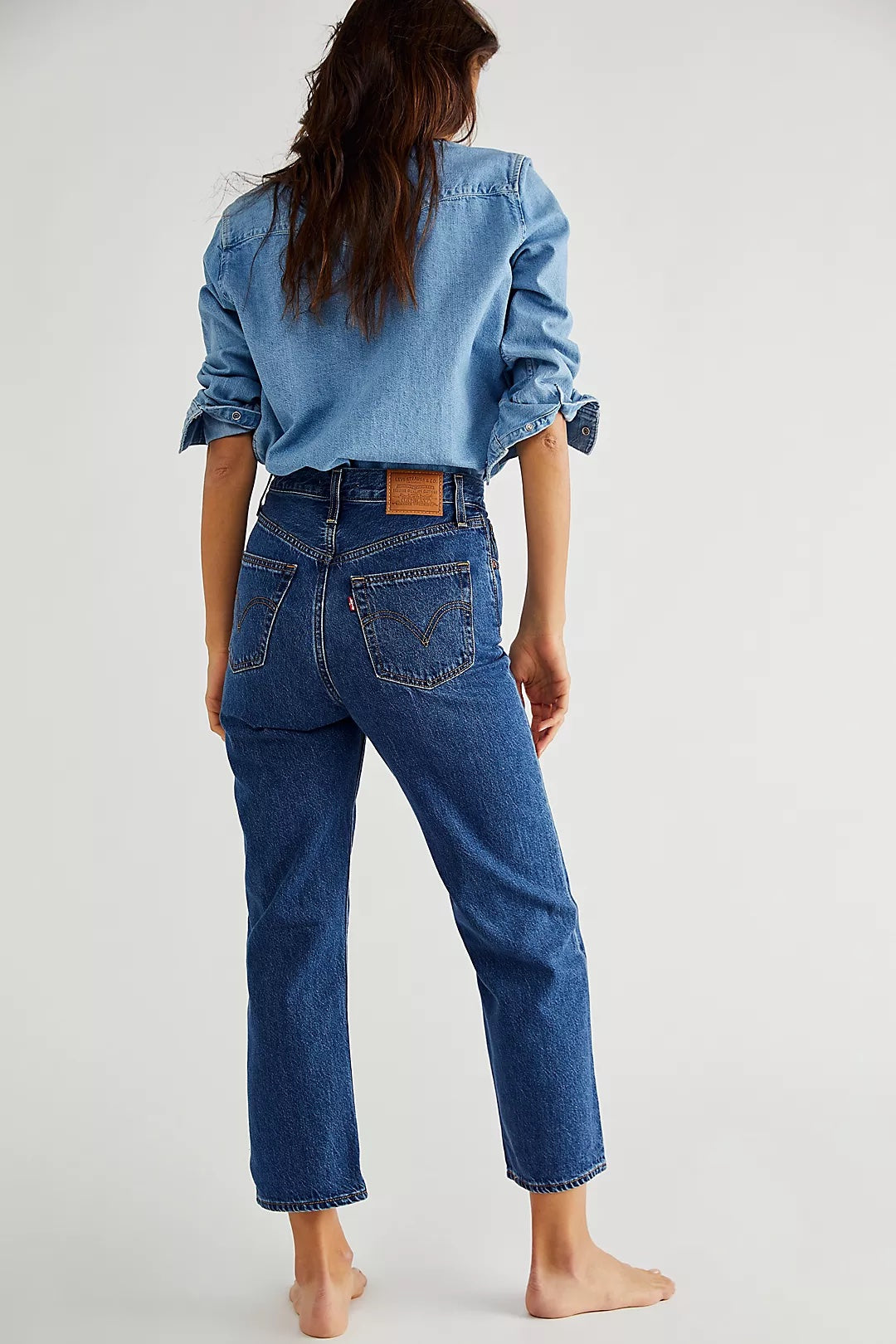 Levi's Ribcage Noe Fog Straight Ankle Jeans - gilt+gossamer