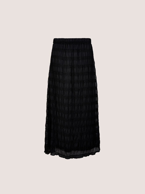 Apricot Ruched Chiffon Maxi Skirt - gilt+gossamer