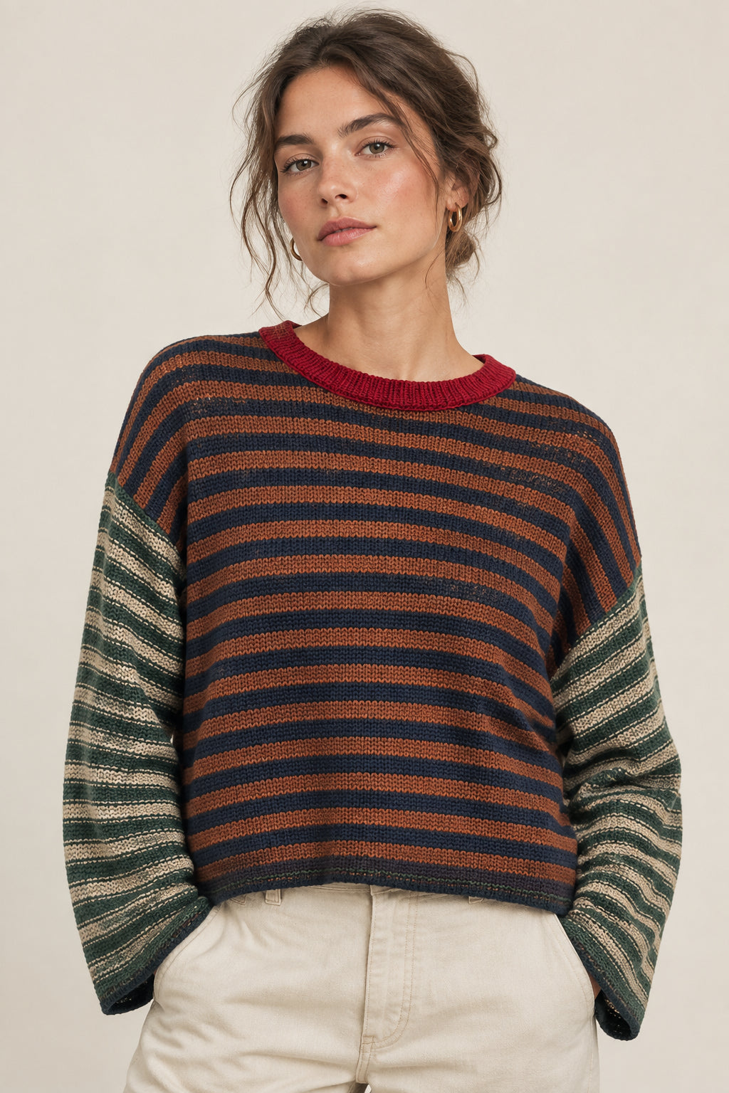 Miou Muse Stripe Knit Top - gilt+gossamer