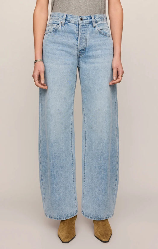 The Show Off High-Rise Bowed Denim - Indigo Bloom - gilt+gossamer