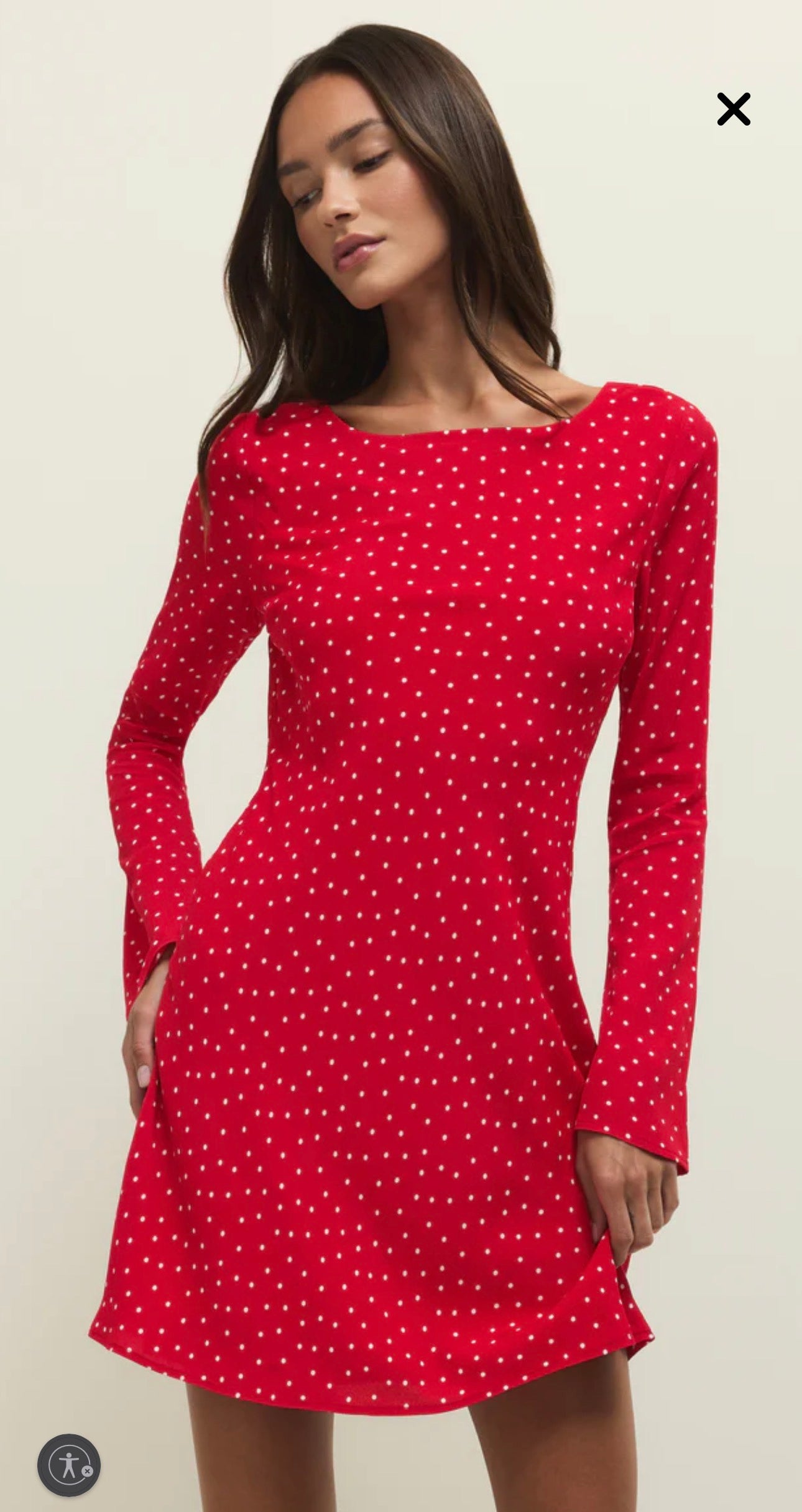 ZSupply Campbell Dot Crepe Mini Dress - gilt+gossamer