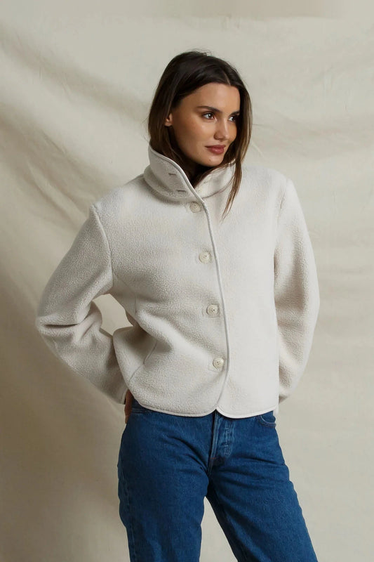 Perfect White Tee Tara Sherpa Jacket - gilt+gossamer