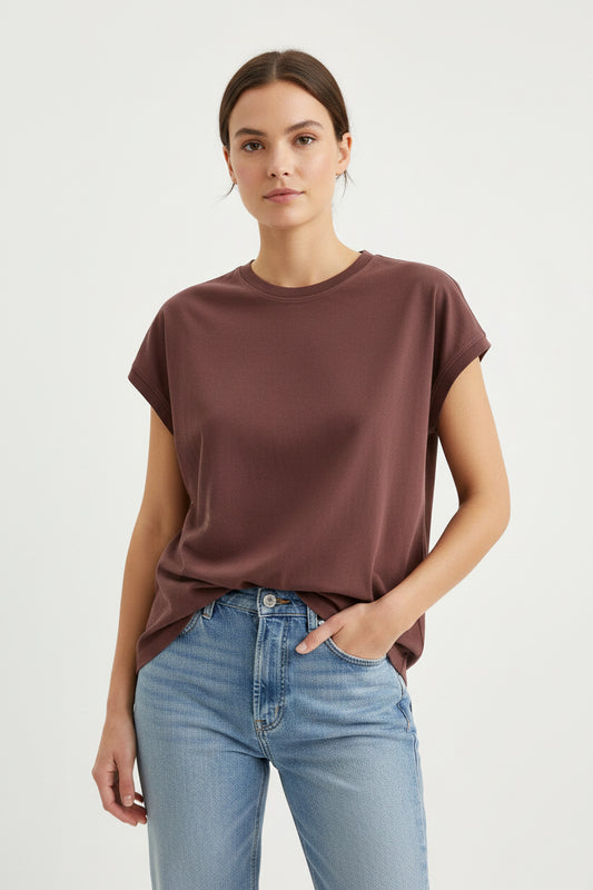 Le Bon Shoppe Tee - Burgundy - gilt+gossamer