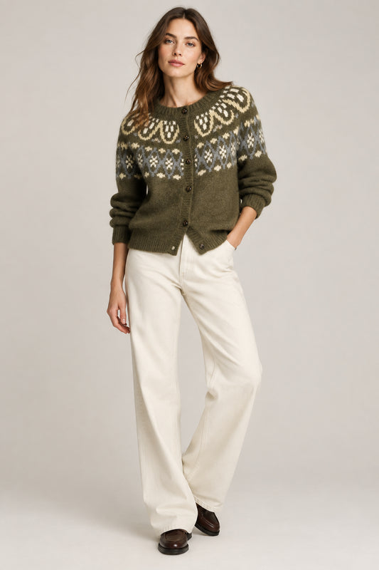 Irene Cardigan - Olive - gilt+gossamer