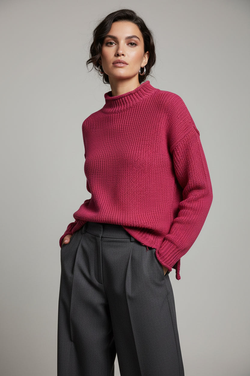 Sarah Mock-Neck Sweater