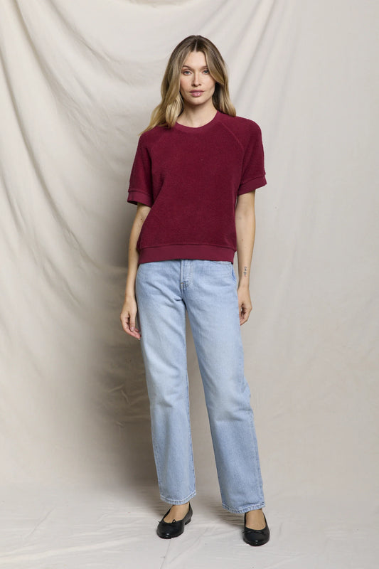 Perfect White Tee Kennedy Ziggy Short Sleeve - Ruby Red - gilt+gossamer