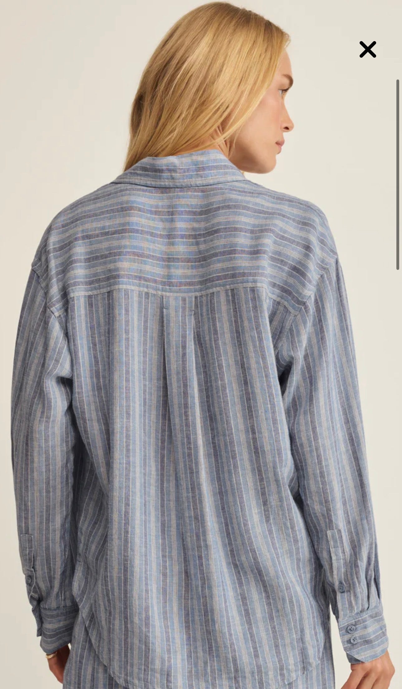 The Perfect Striped Linen Button Up - gilt+gossamer