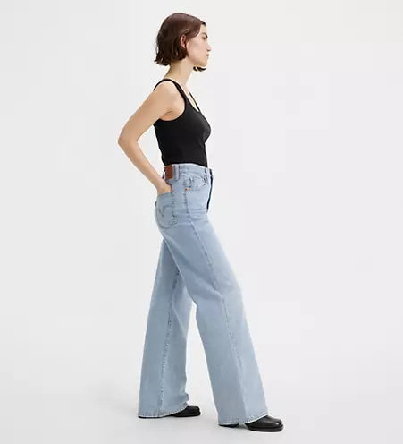 Levi's Ribcage Wide Leg Jeans - Far And Wide Light Wash
