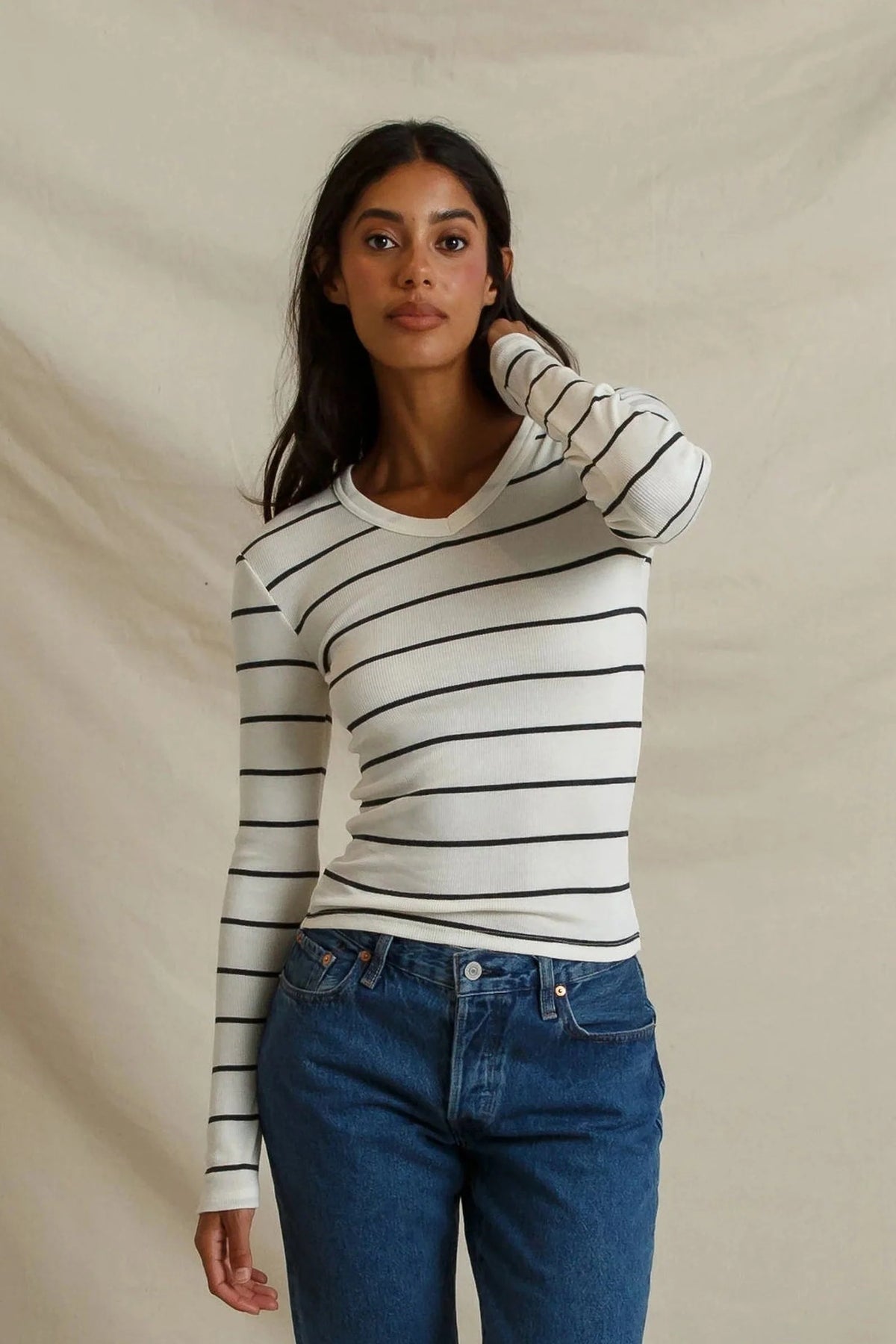 Perfect White Tee Bianca Long Sleeve Top