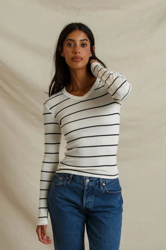 Perfect White Tee Bianca Long Sleeve Top - gilt+gossamer
