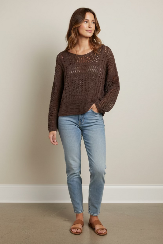 Little Lies Crochet Sweater - gilt+gossamer