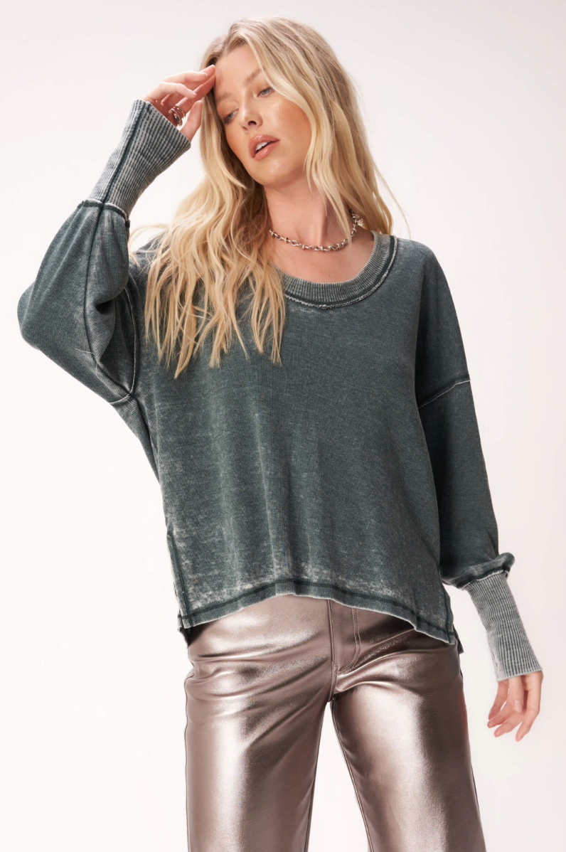 Cornell Burnout Long Sleeve Top