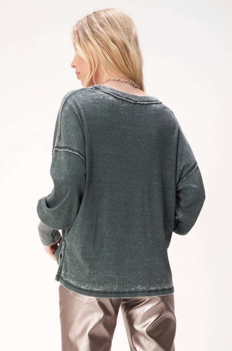 Cornell Burnout Long Sleeve Top