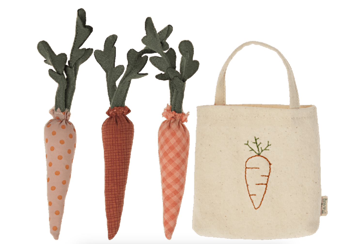 Maileg Carrots in Shopping Bag