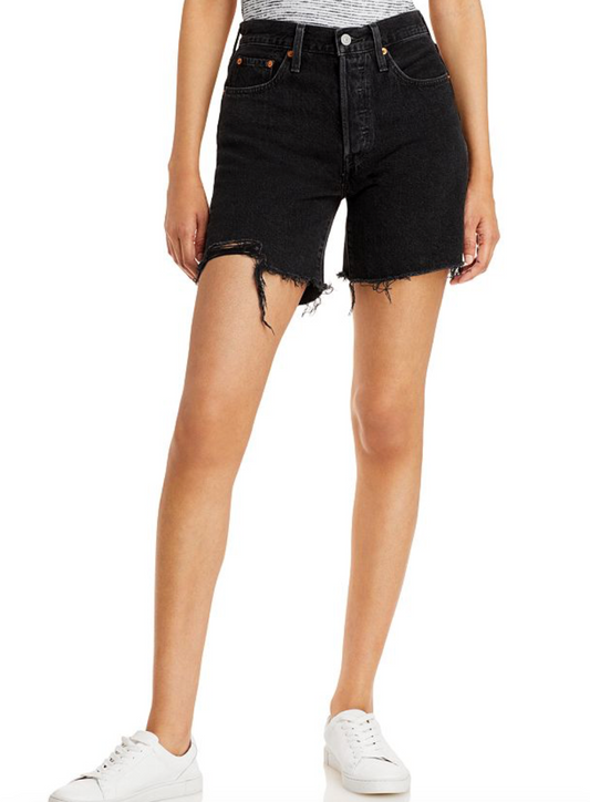 Levi's 501 Mid Thigh Shorts- Lunar Black