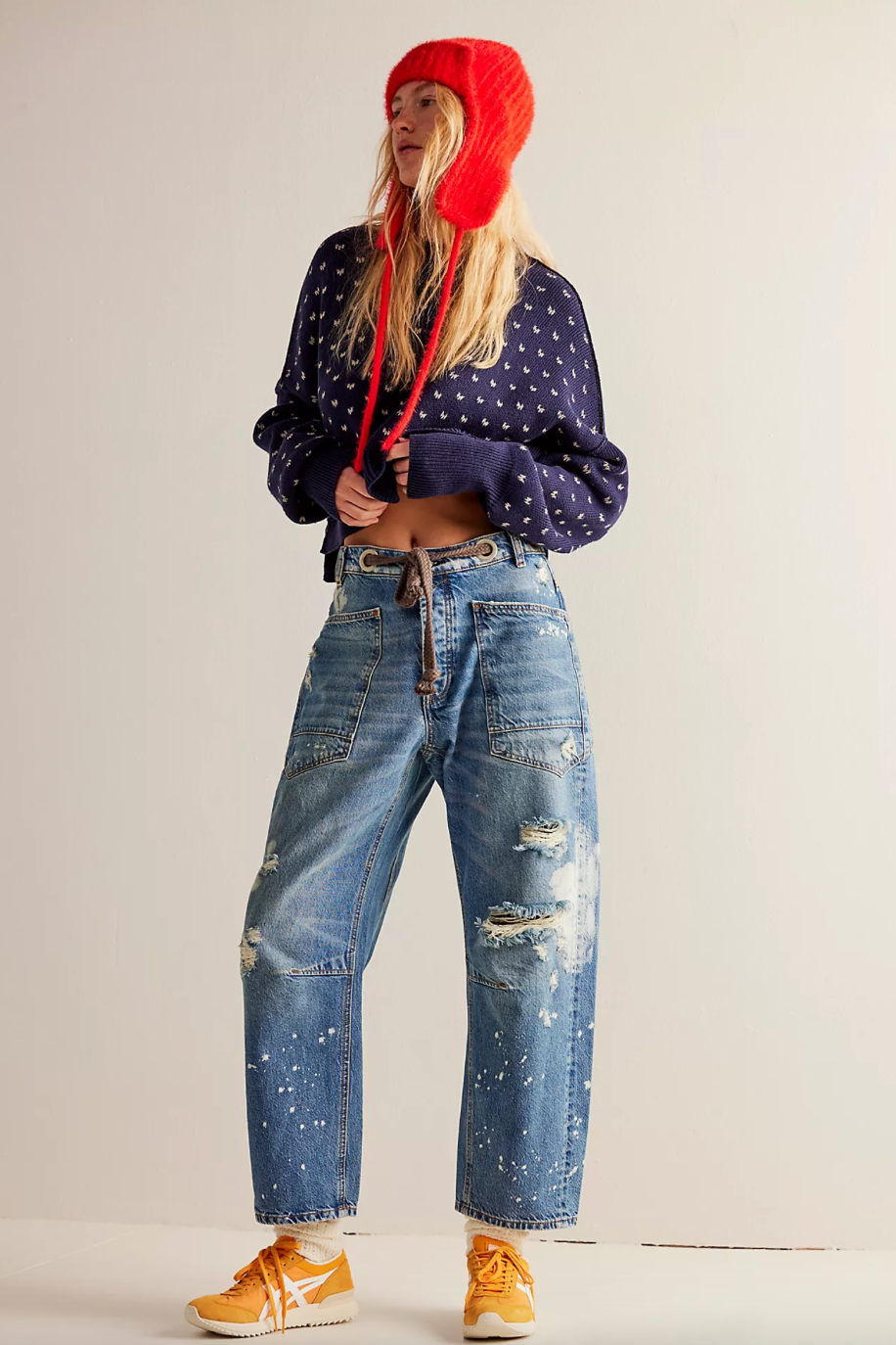 Free People We The Free Moxie Pull-On Barrel Jeans